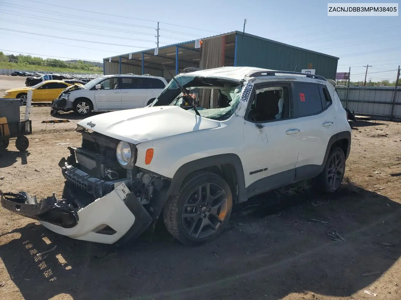 2021 Jeep Renegade Latitude VIN: ZACNJDBB3MPM38405 Lot: 57066995