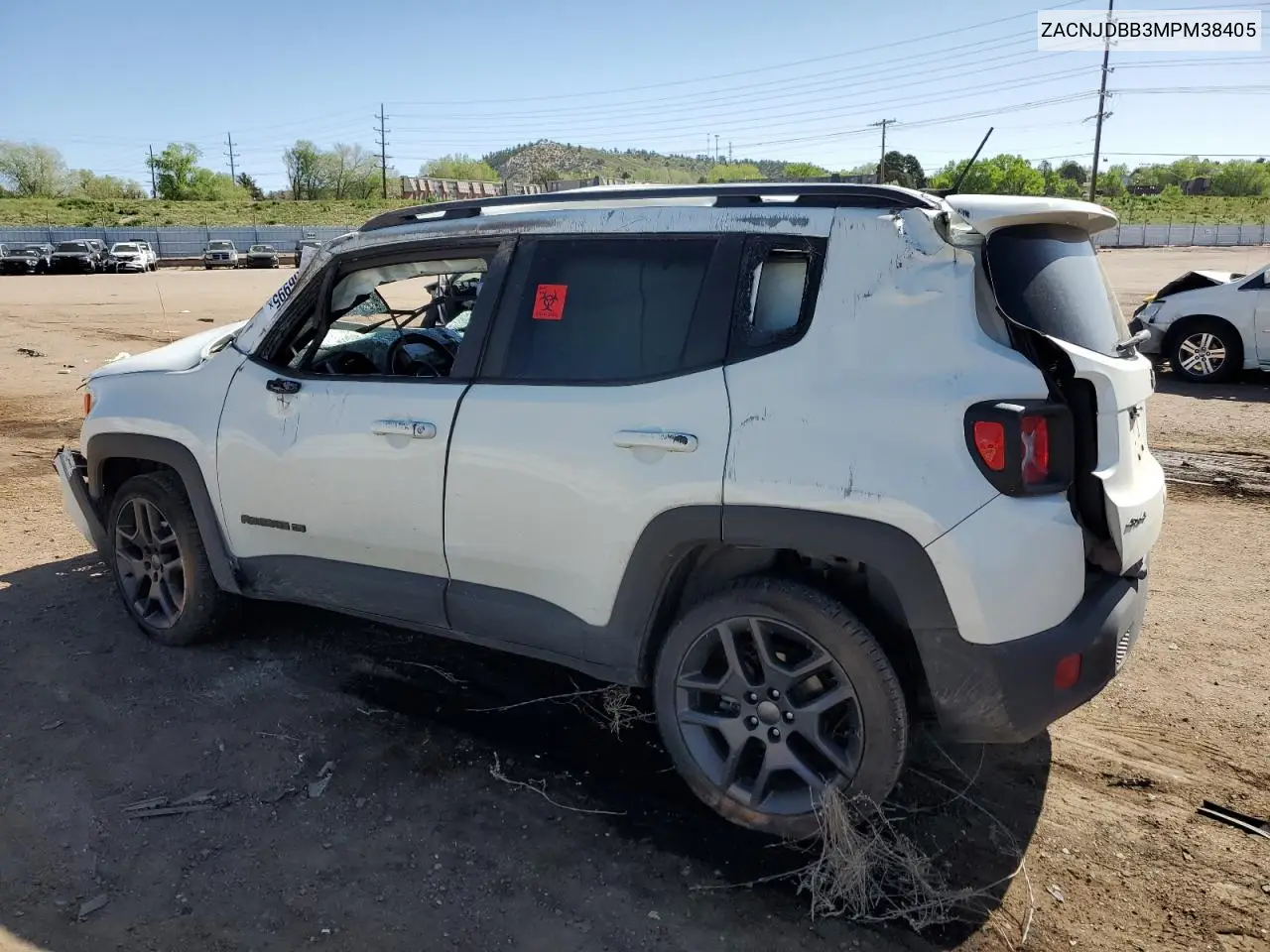 2021 Jeep Renegade Latitude VIN: ZACNJDBB3MPM38405 Lot: 57066995