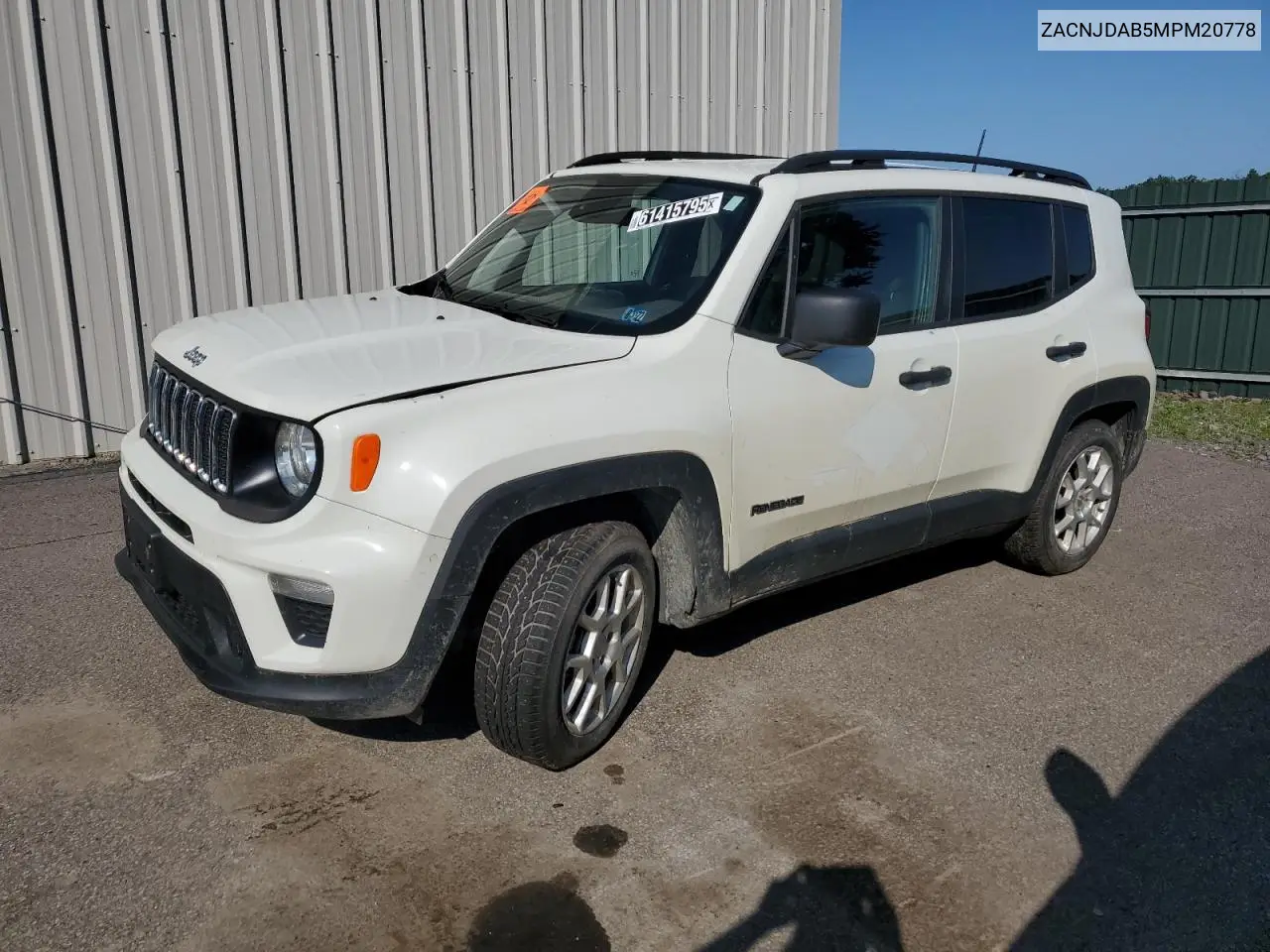 2021 Jeep Renegade Sport VIN: ZACNJDAB5MPM20778 Lot: 61415795