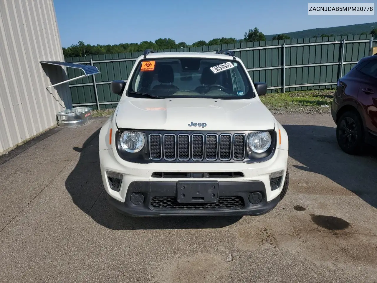 2021 Jeep Renegade Sport VIN: ZACNJDAB5MPM20778 Lot: 61415795