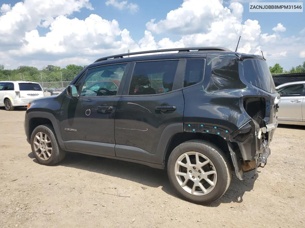 2021 Jeep Renegade Latitude VIN: ZACNJDBB8MPM31546 Lot: 61796165