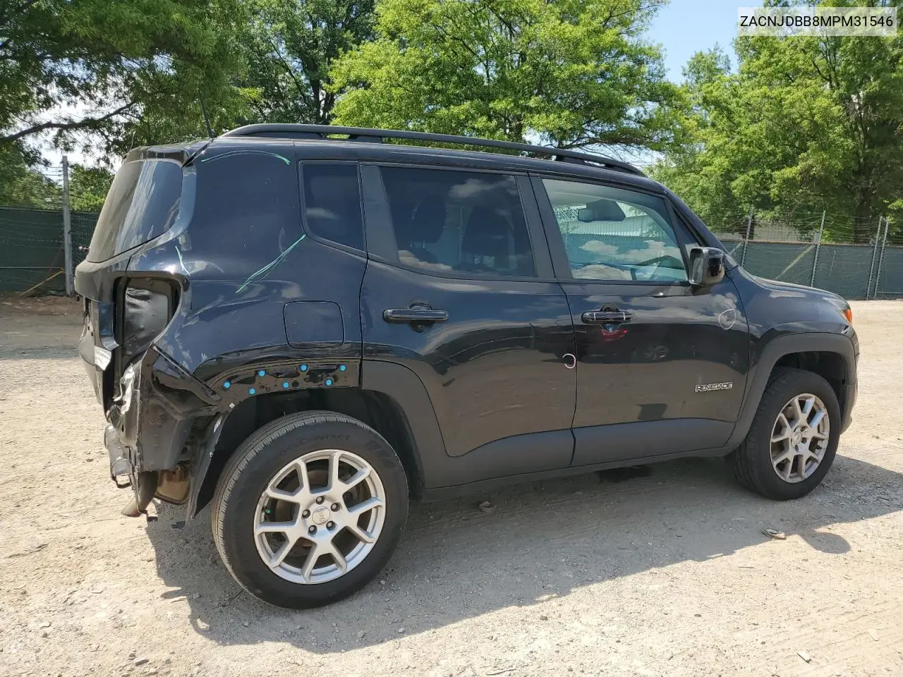 2021 Jeep Renegade Latitude VIN: ZACNJDBB8MPM31546 Lot: 61796165
