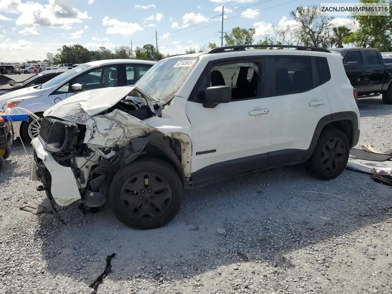 2021 Jeep Renegade Sport VIN: ZACNJDAB6MPM51716 Lot: 62183845
