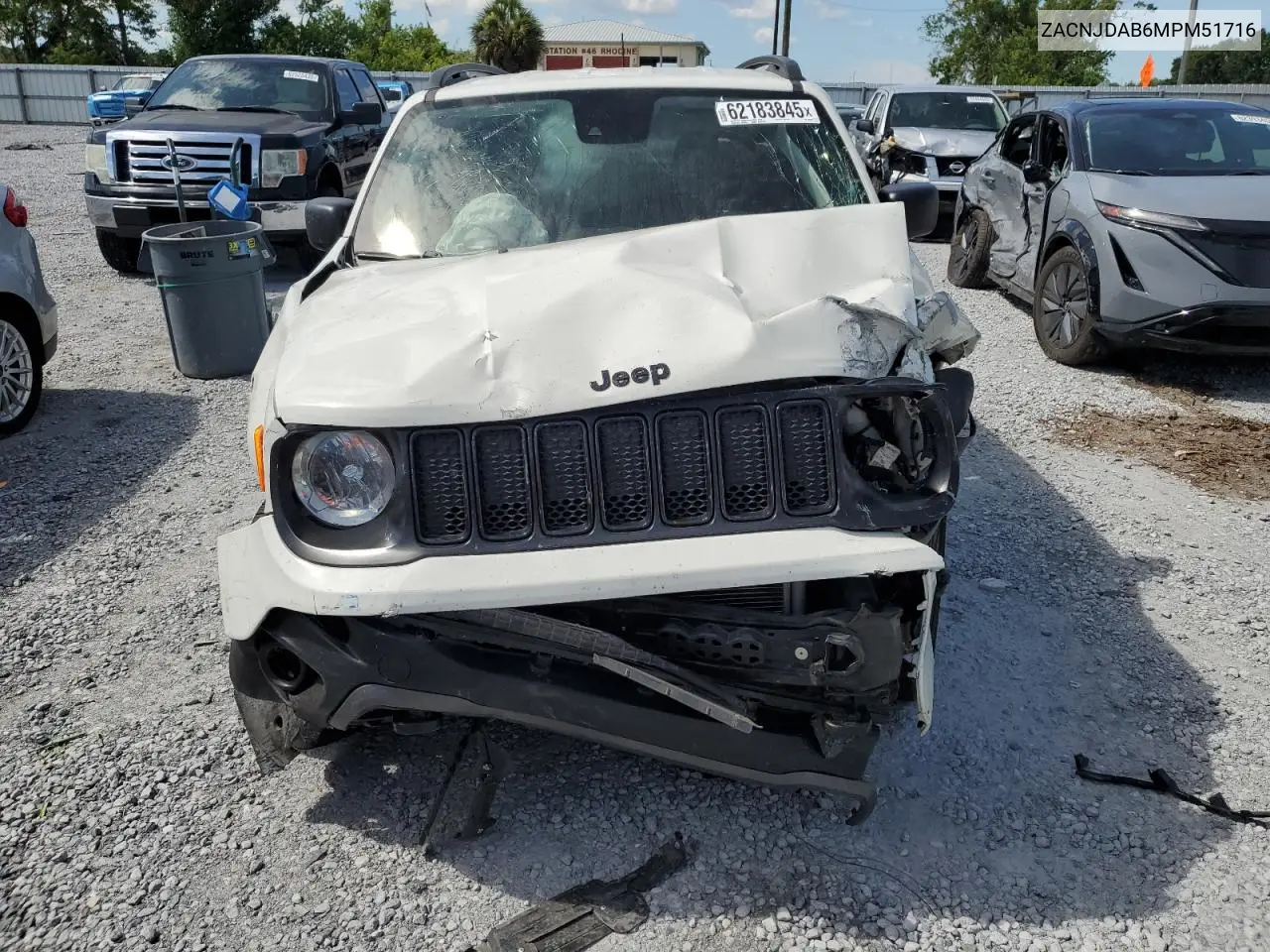 2021 Jeep Renegade Sport VIN: ZACNJDAB6MPM51716 Lot: 62183845