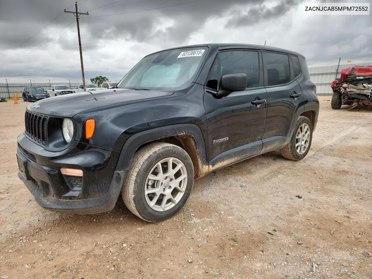 2021 Jeep Renegade Sport VIN: ZACNJCAB5MPM72552 Lot: 63138615