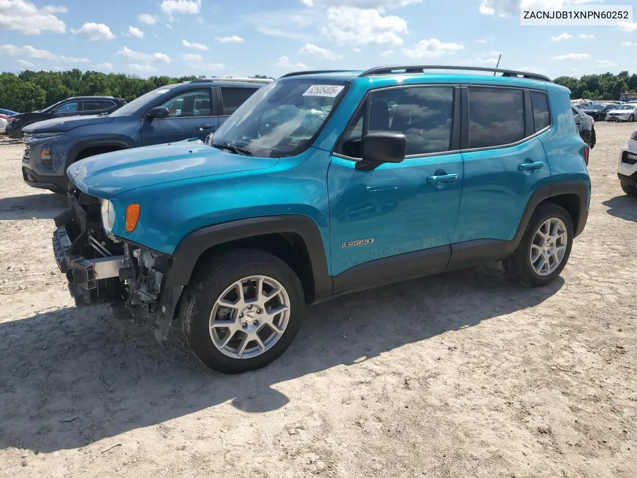 2022 Jeep Renegade Latitude VIN: ZACNJDB1XNPN60252 Lot: 62505405