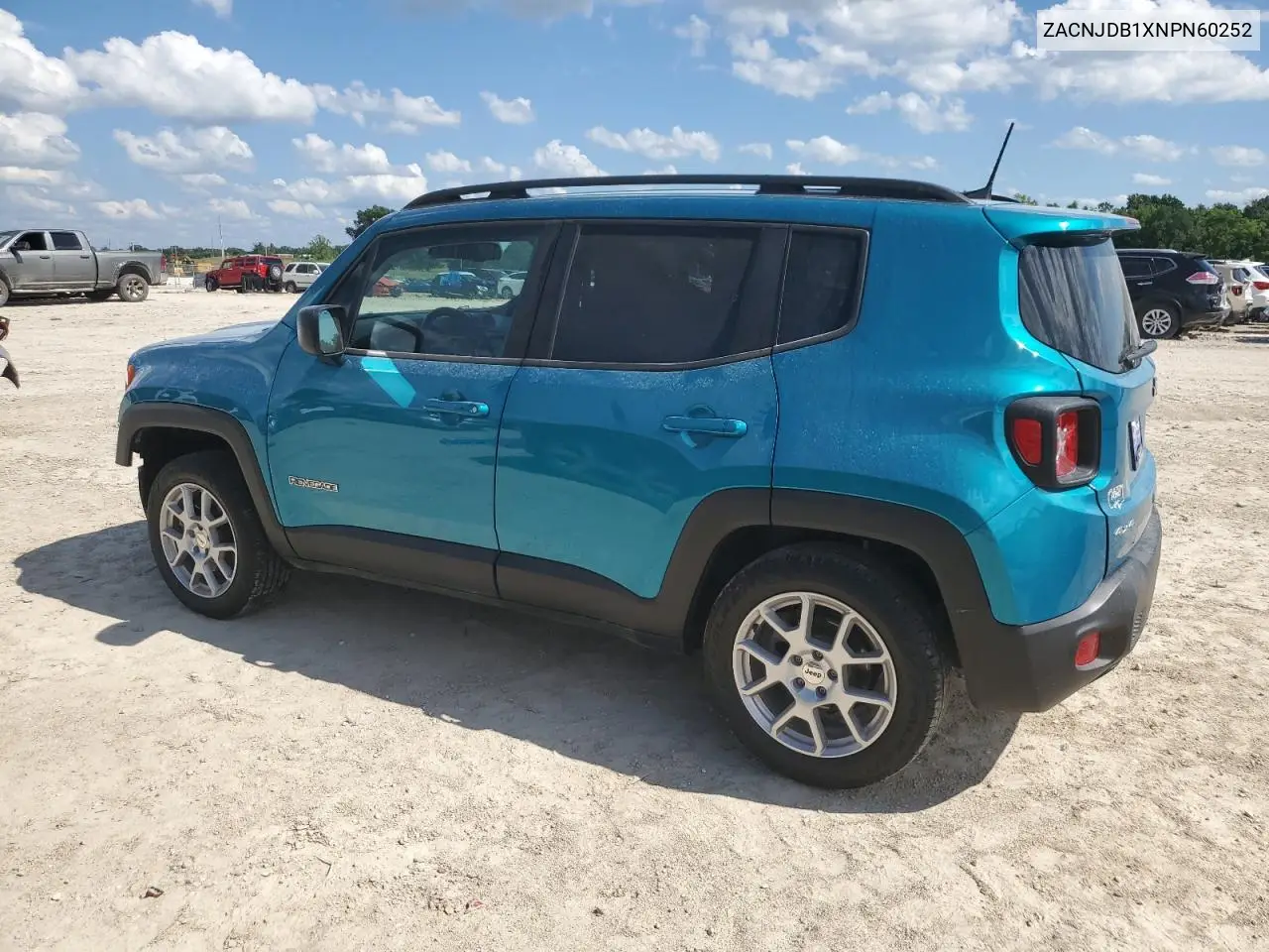 2022 Jeep Renegade Latitude VIN: ZACNJDB1XNPN60252 Lot: 62505405