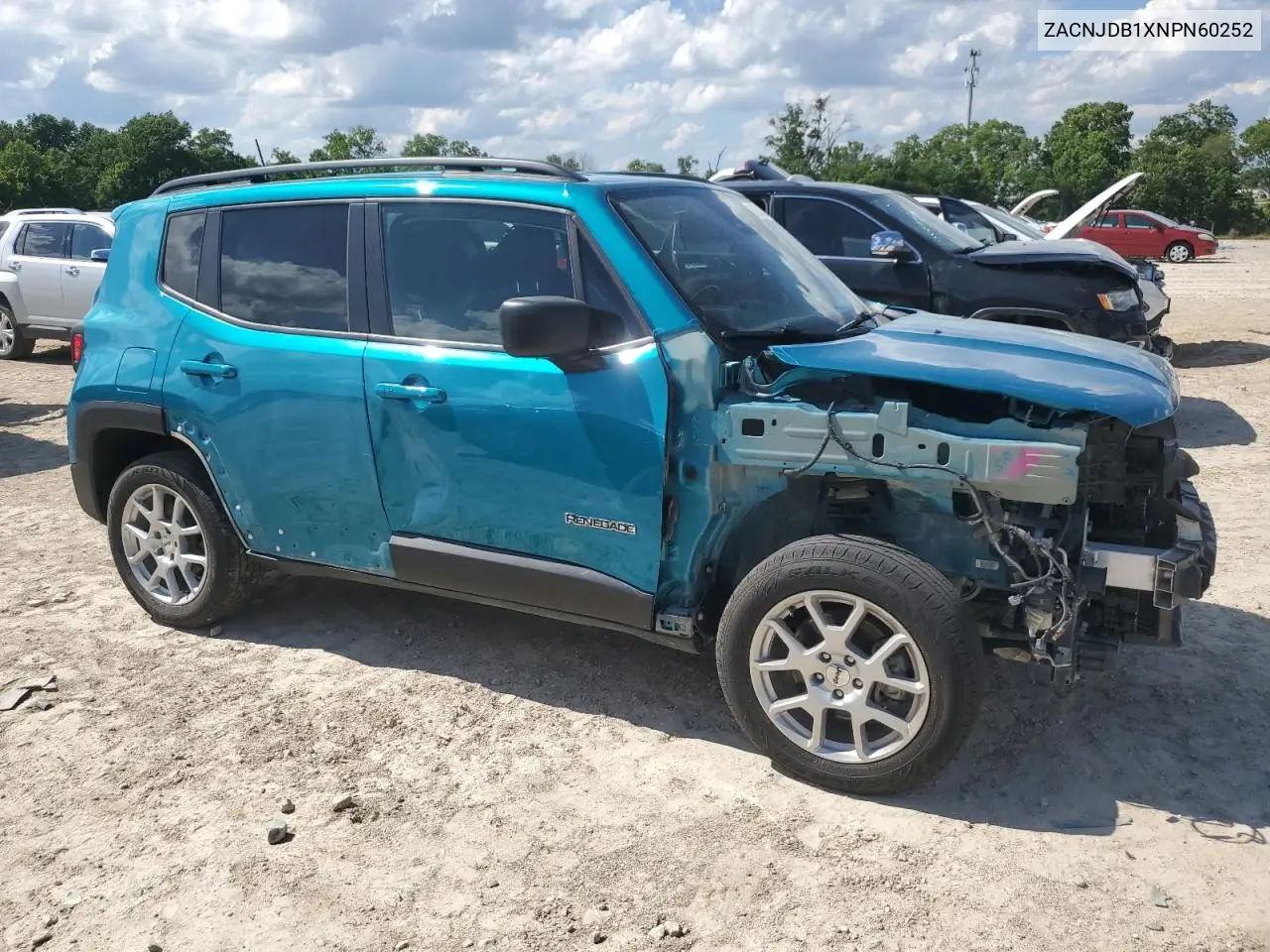 2022 Jeep Renegade Latitude VIN: ZACNJDB1XNPN60252 Lot: 62505405