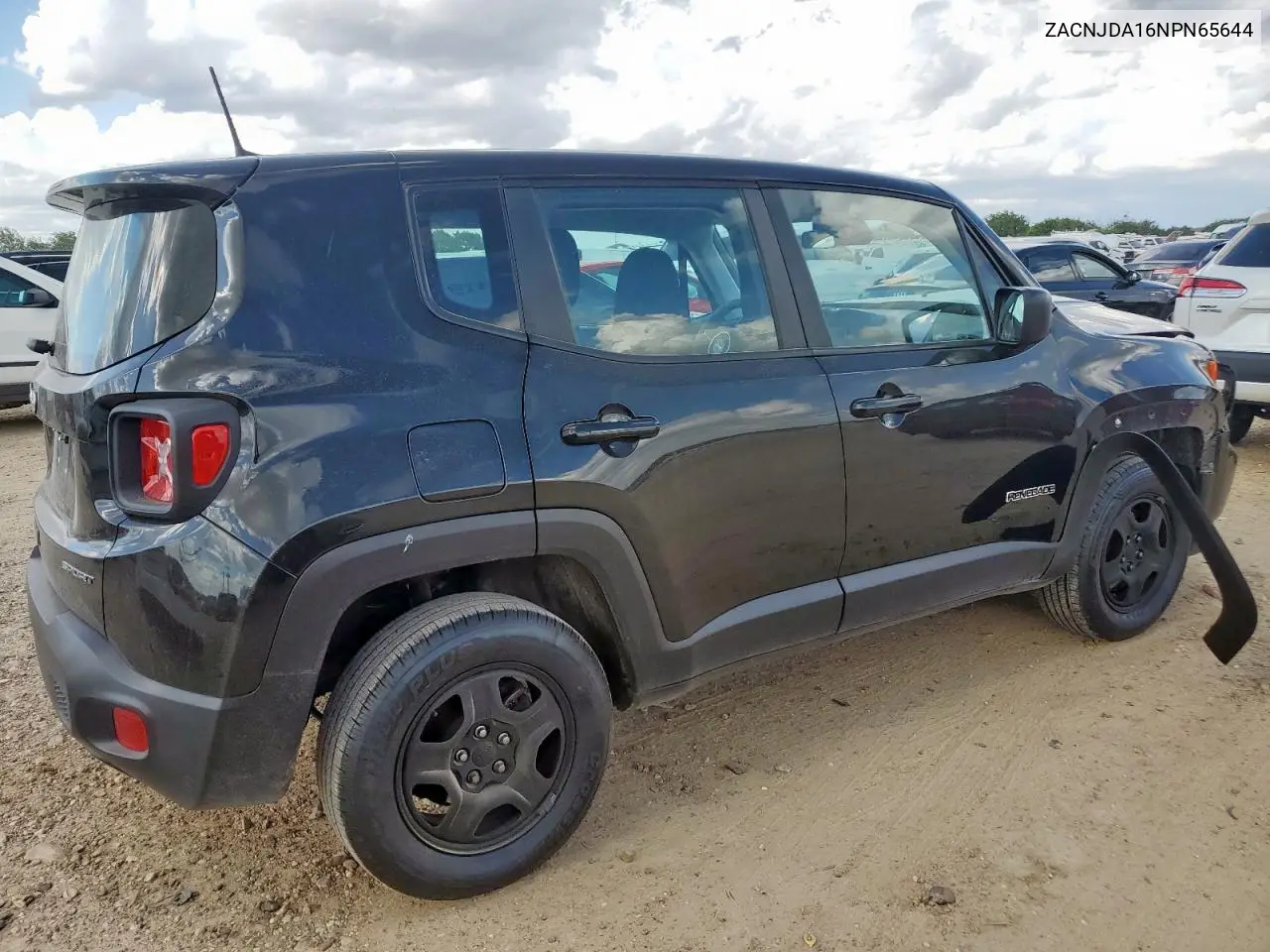 2022 Jeep Renegade Sport VIN: ZACNJDA16NPN65644 Lot: 62510355