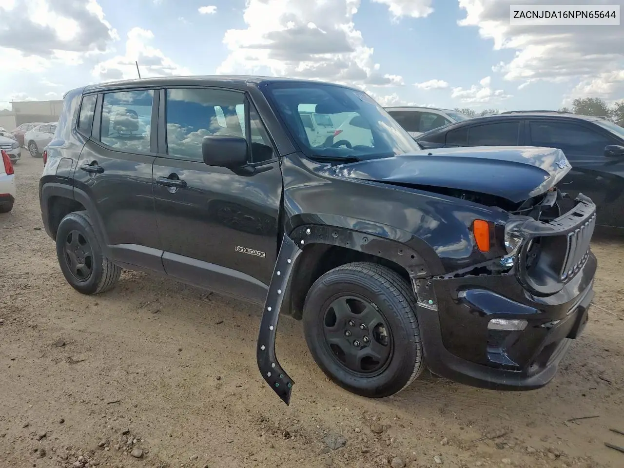 2022 Jeep Renegade Sport VIN: ZACNJDA16NPN65644 Lot: 62510355