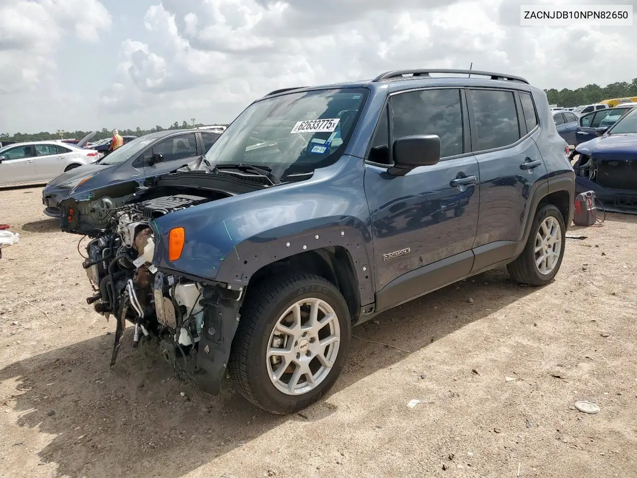 2022 Jeep Renegade Latitude VIN: ZACNJDB10NPN82650 Lot: 62633775