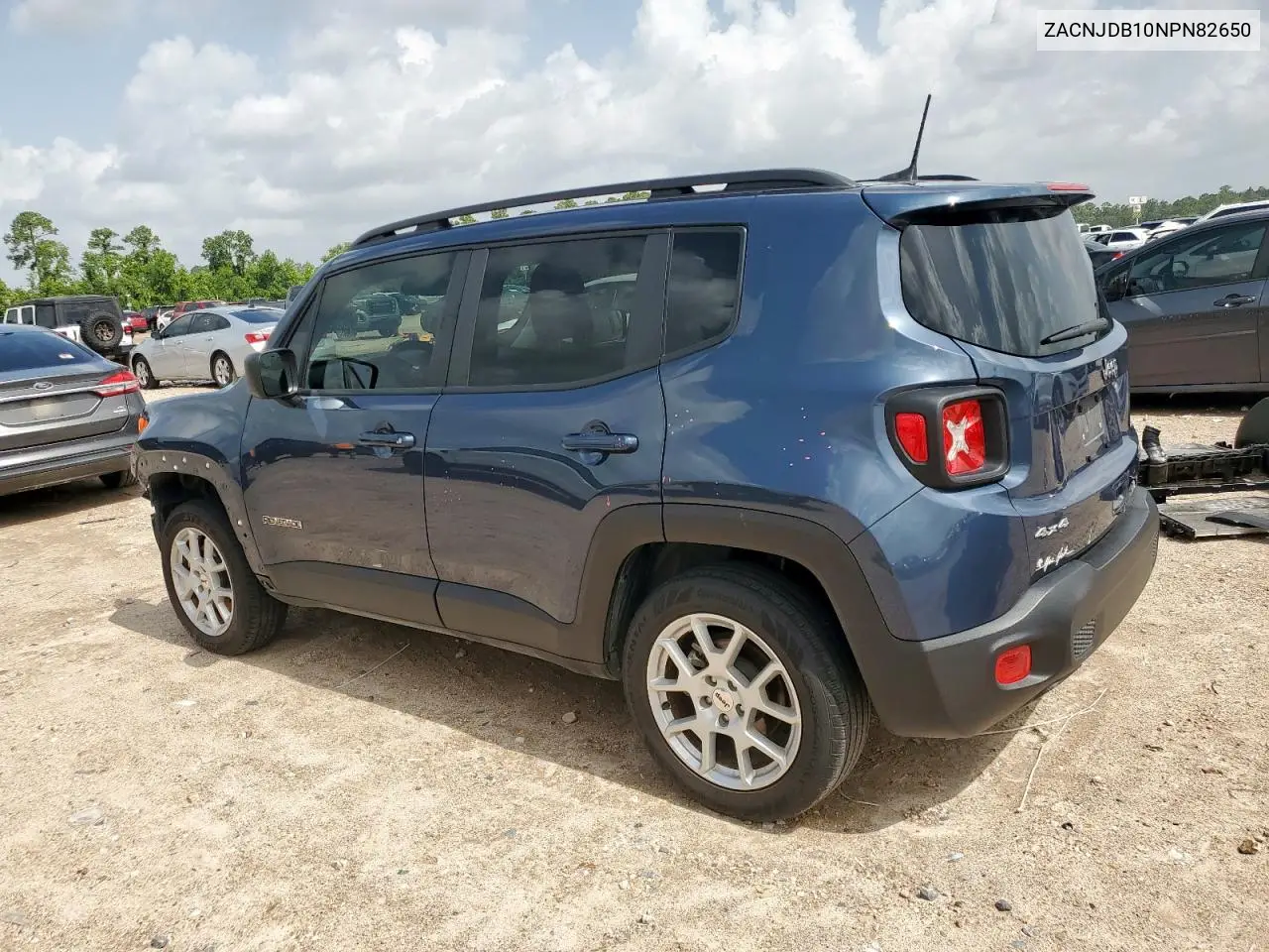 2022 Jeep Renegade Latitude VIN: ZACNJDB10NPN82650 Lot: 62633775