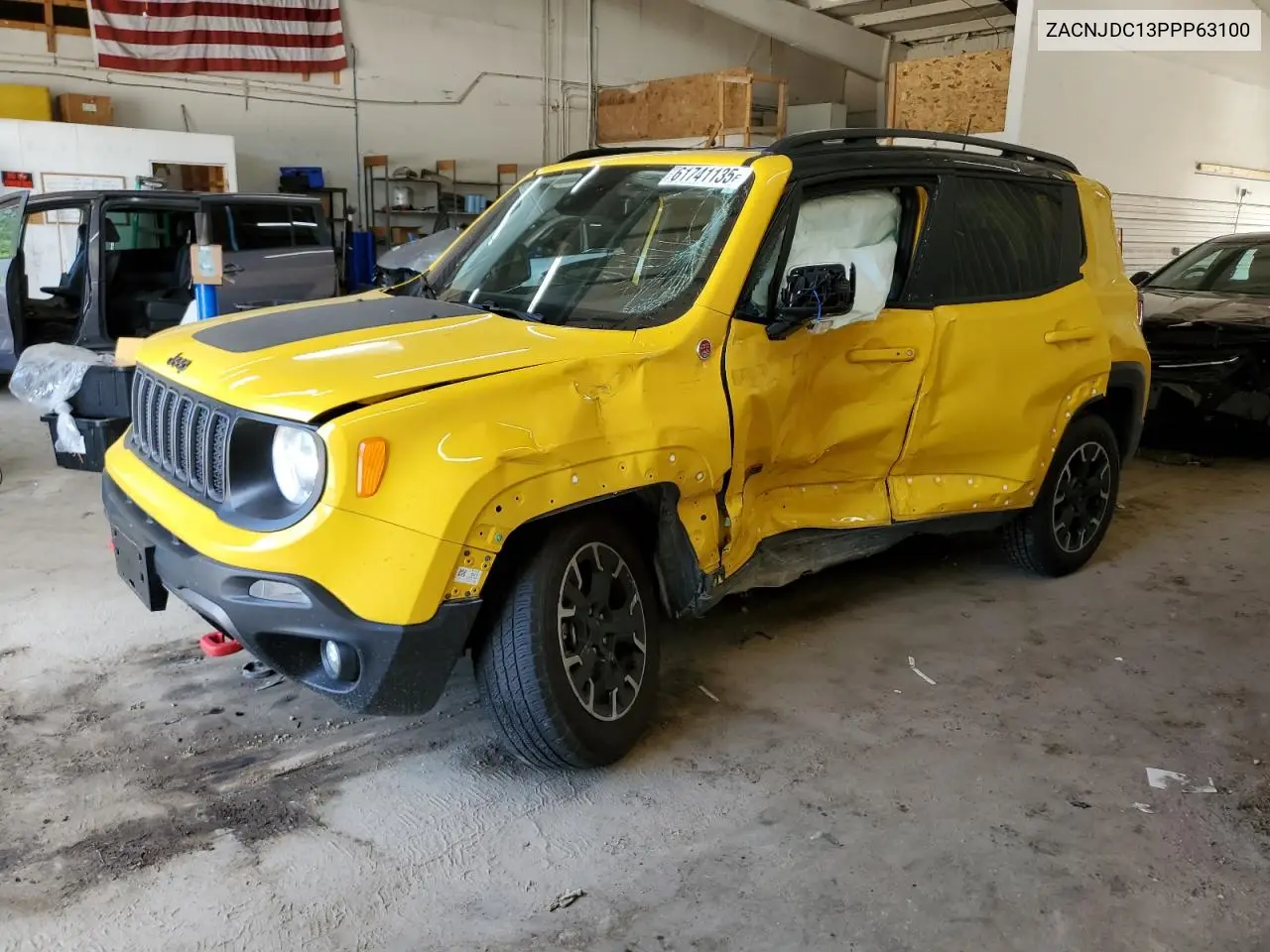 2023 Jeep Renegade Trailhawk VIN: ZACNJDC13PPP63100 Lot: 61741135