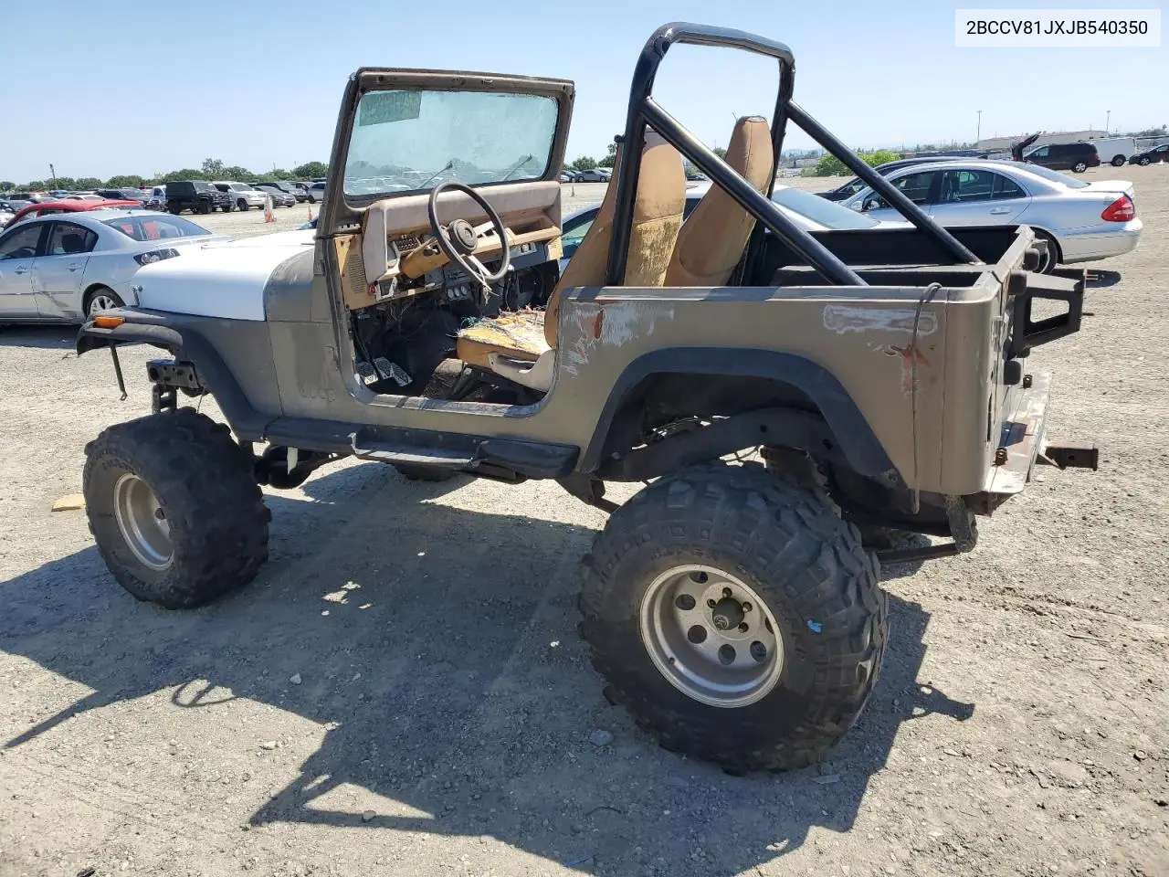 1987 Jeep Wrangler VIN: 2BCCV81JXJB540350 Lot: 54975985