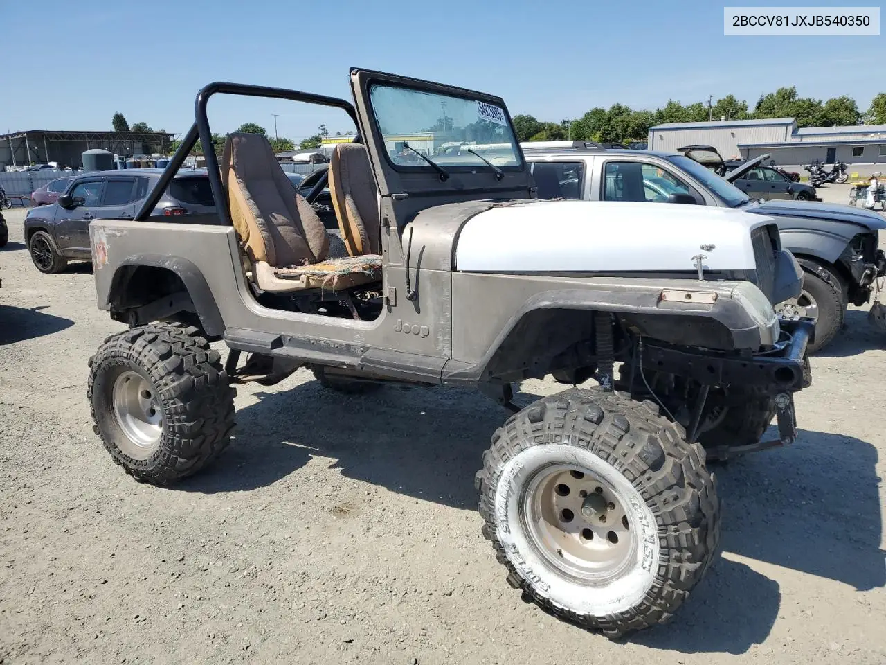 1987 Jeep Wrangler VIN: 2BCCV81JXJB540350 Lot: 54975985