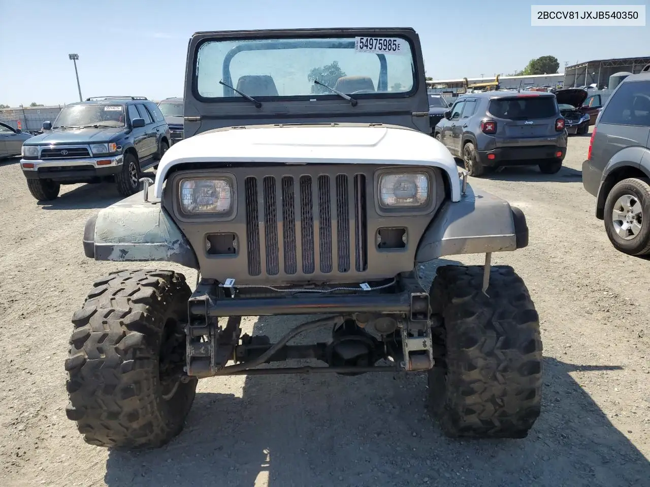 1987 Jeep Wrangler VIN: 2BCCV81JXJB540350 Lot: 54975985