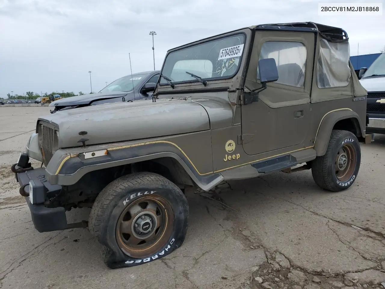 1988 Jeep Wrangler Sahara VIN: 2BCCV81M2JB18868 Lot: 57649935