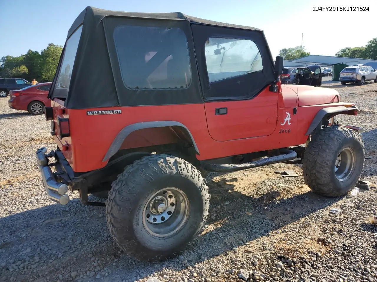 1989 Jeep Wrangler / Yj VIN: 2J4FY29T5KJ121524 Lot: 51924145