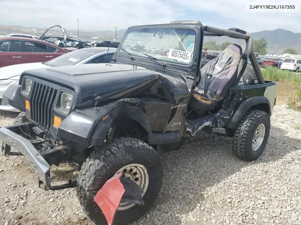 1989 Jeep Wrangler / Yj VIN: 2J4FY19E2KJ167355 Lot: 60575455