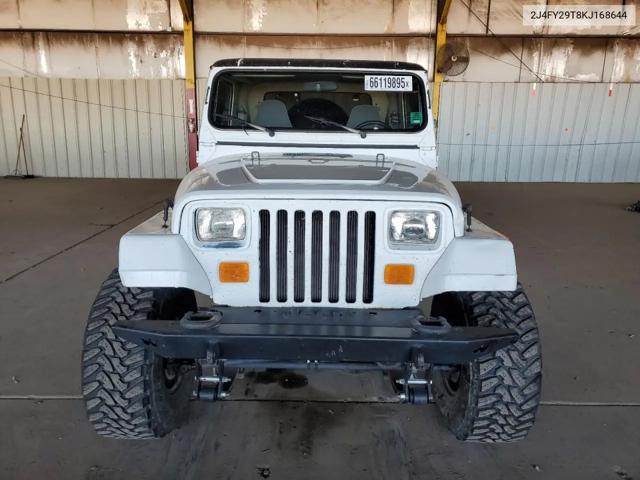 1989 Jeep Wrangler / Yj VIN: 2J4FY29T8KJ168644 Lot: 66119895