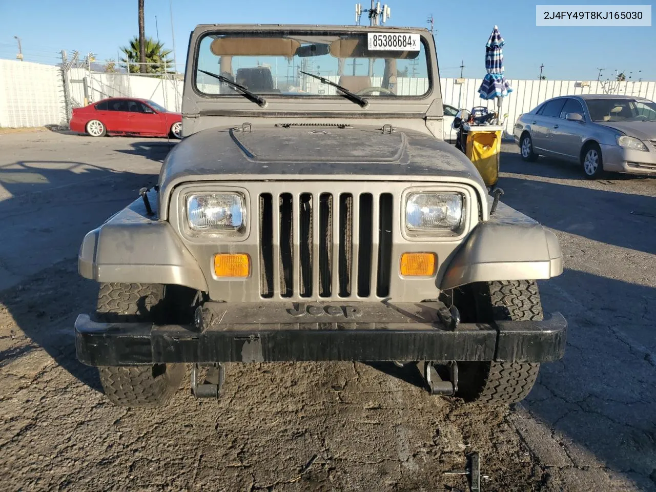 1989 Jeep Wrangler / Yj Sahara VIN: 2J4FY49T8KJ165030 Lot: 85388684