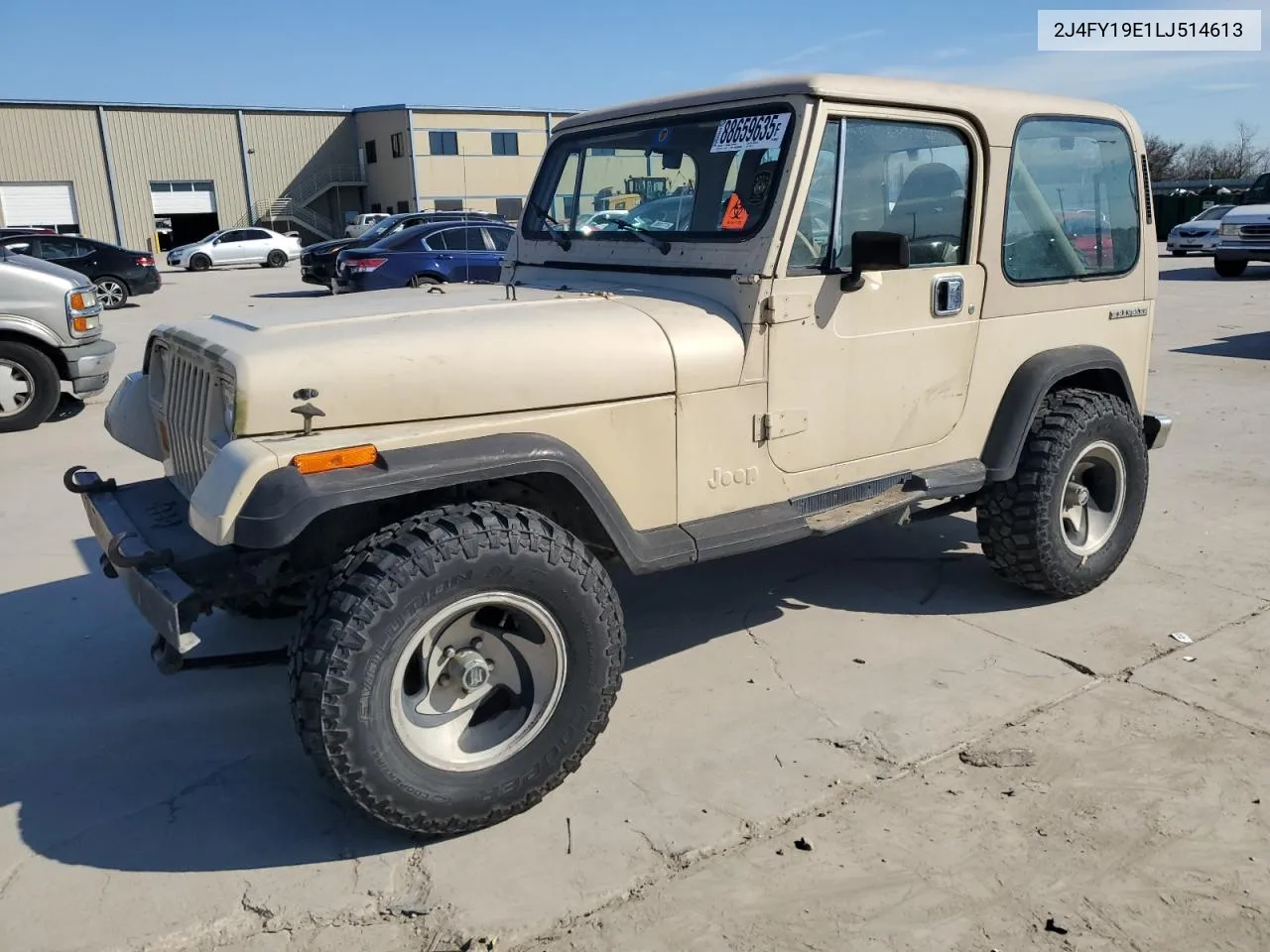 1990 Jeep Wrangler / Yj S VIN: 2J4FY19E1LJ514613 Lot: 88659635