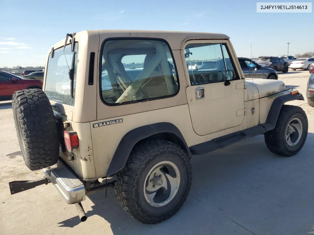 1990 Jeep Wrangler / Yj S VIN: 2J4FY19E1LJ514613 Lot: 88659635