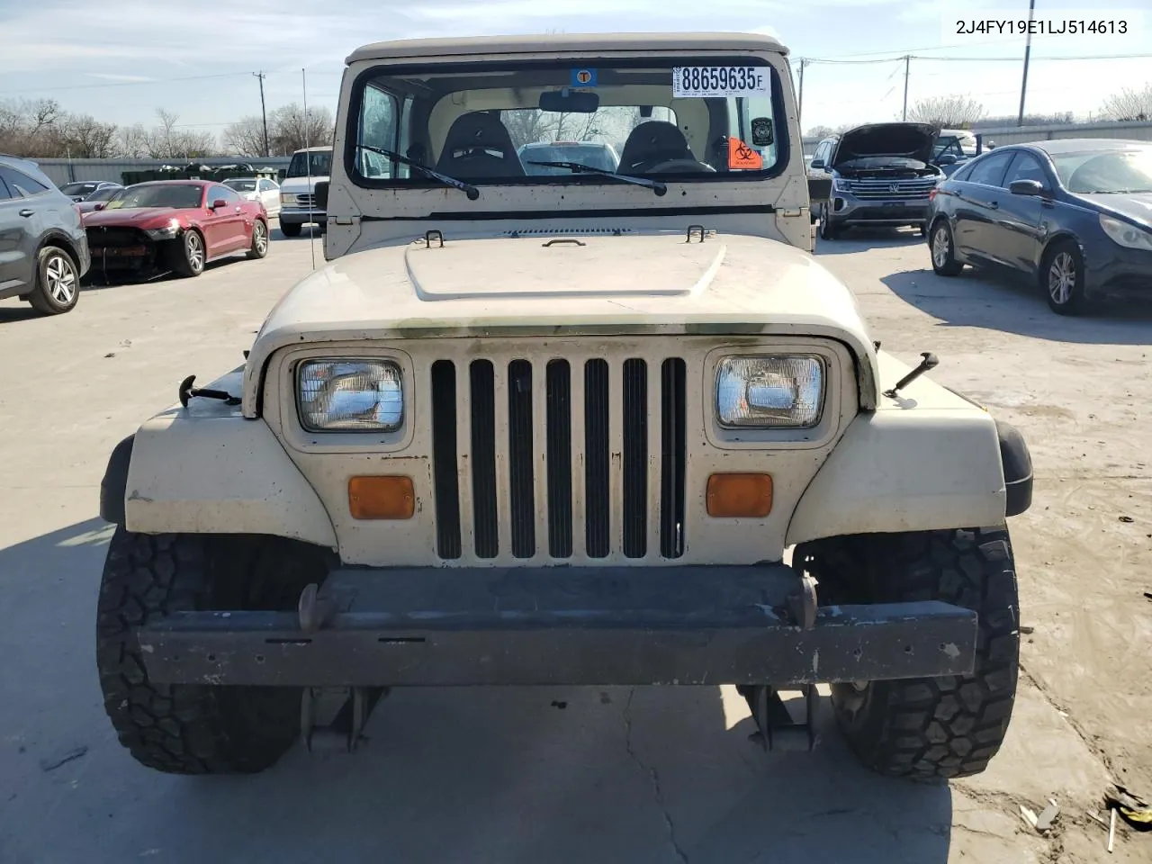 1990 Jeep Wrangler / Yj S VIN: 2J4FY19E1LJ514613 Lot: 88659635