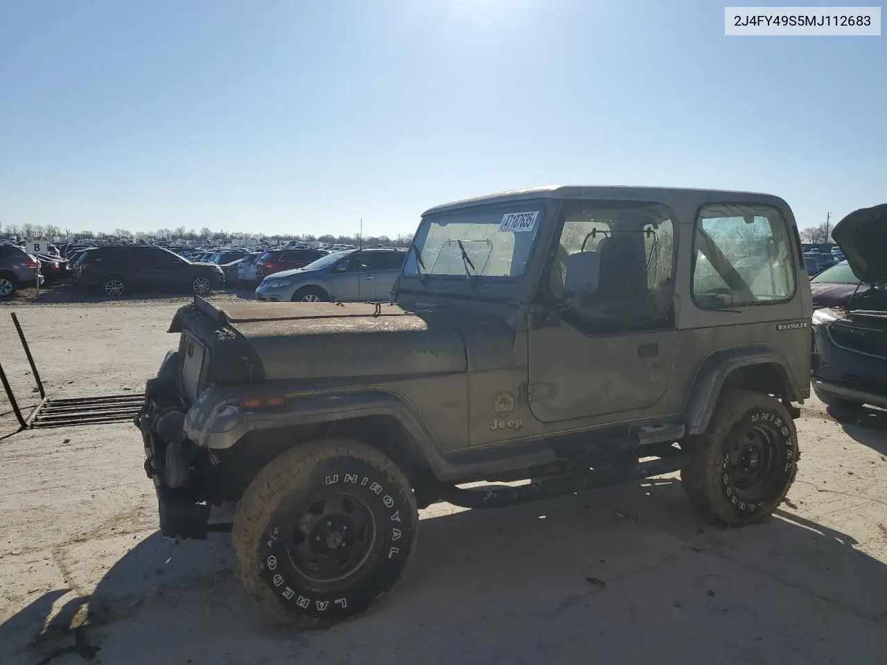 1991 Jeep Wrangler / Yj Sahara VIN: 2J4FY49S5MJ112683 Lot: 47187635