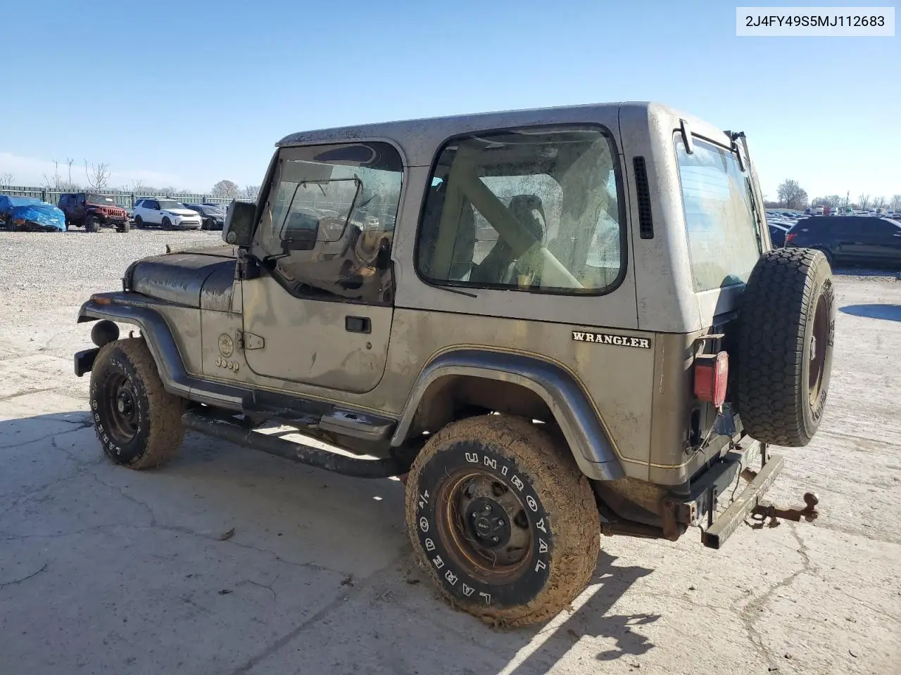1991 Jeep Wrangler / Yj Sahara VIN: 2J4FY49S5MJ112683 Lot: 47187635