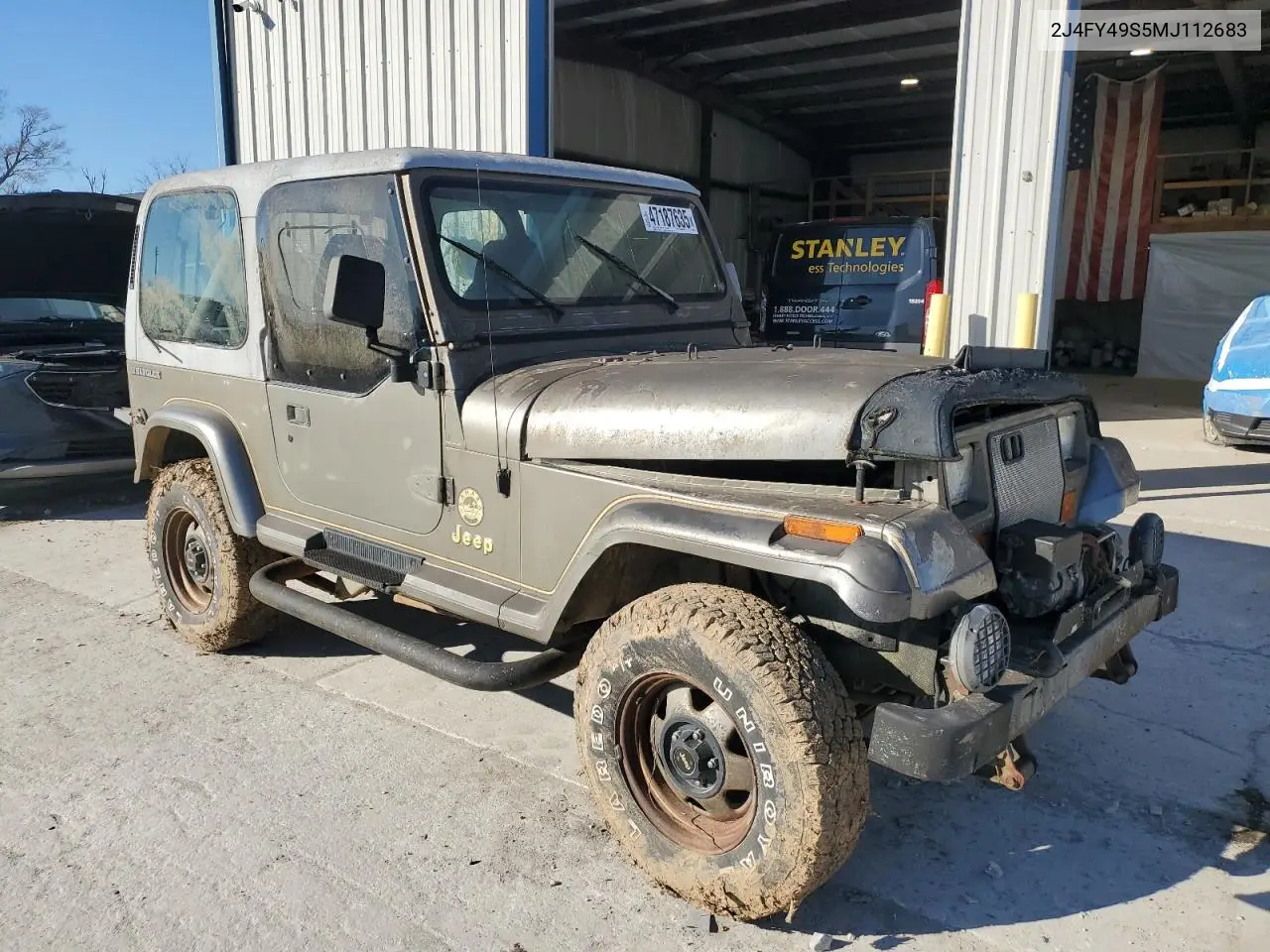 1991 Jeep Wrangler / Yj Sahara VIN: 2J4FY49S5MJ112683 Lot: 47187635