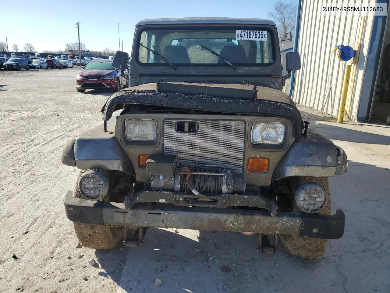 1991 Jeep Wrangler / Yj Sahara VIN: 2J4FY49S5MJ112683 Lot: 47187635
