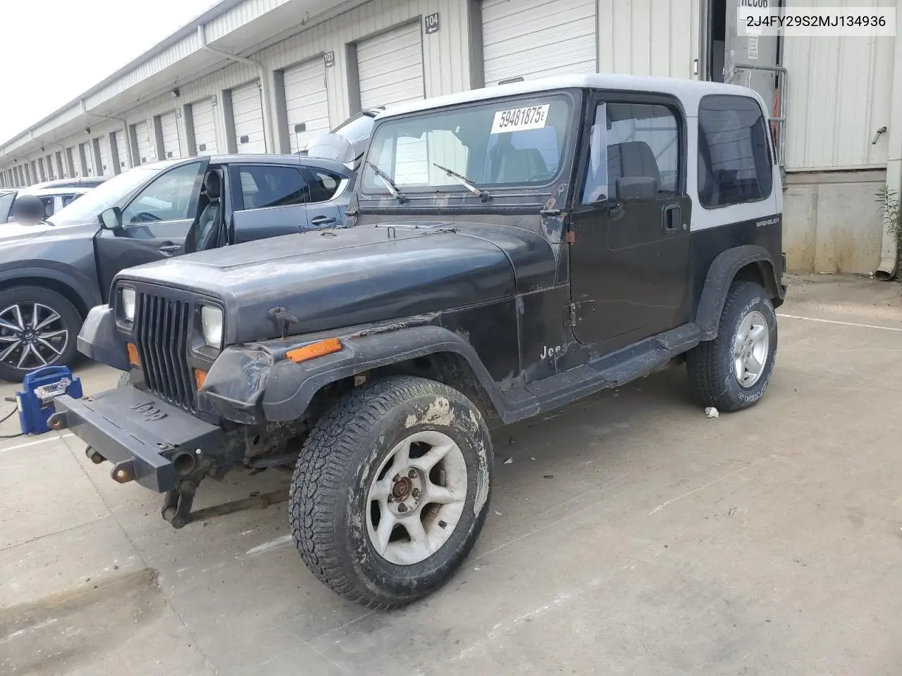 1991 Jeep Wrangler / Yj VIN: 2J4FY29S2MJ134936 Lot: 59481875