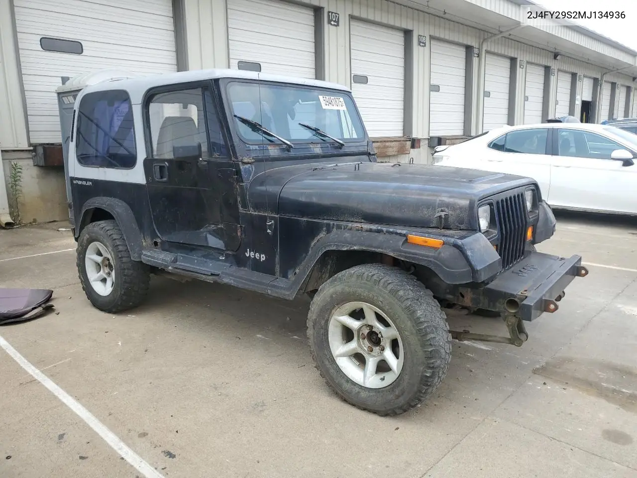 1991 Jeep Wrangler / Yj VIN: 2J4FY29S2MJ134936 Lot: 59481875