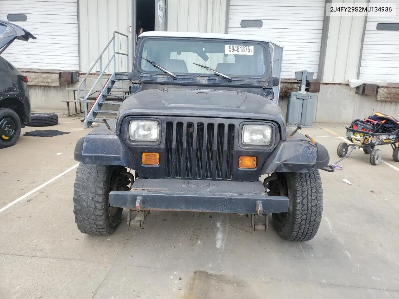 1991 Jeep Wrangler / Yj VIN: 2J4FY29S2MJ134936 Lot: 59481875