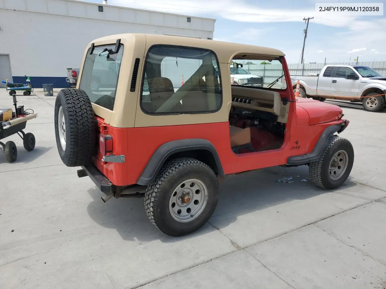1991 Jeep Wrangler / Yj S VIN: 2J4FY19P9MJ120358 Lot: 59716805