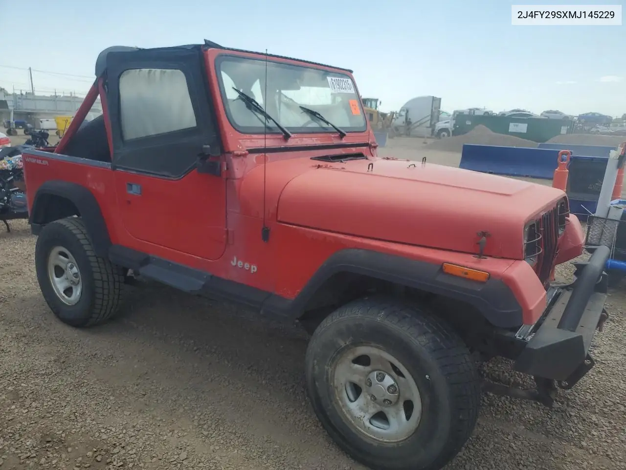 1991 Jeep Wrangler / Yj VIN: 2J4FY29SXMJ145229 Lot: 61902315