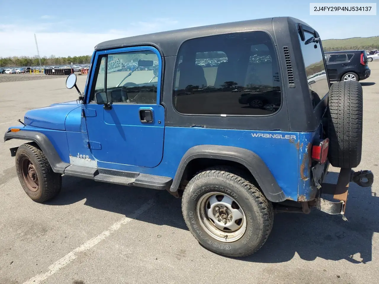 1992 Jeep Wrangler / Yj VIN: 2J4FY29P4NJ534137 Lot: 55268265