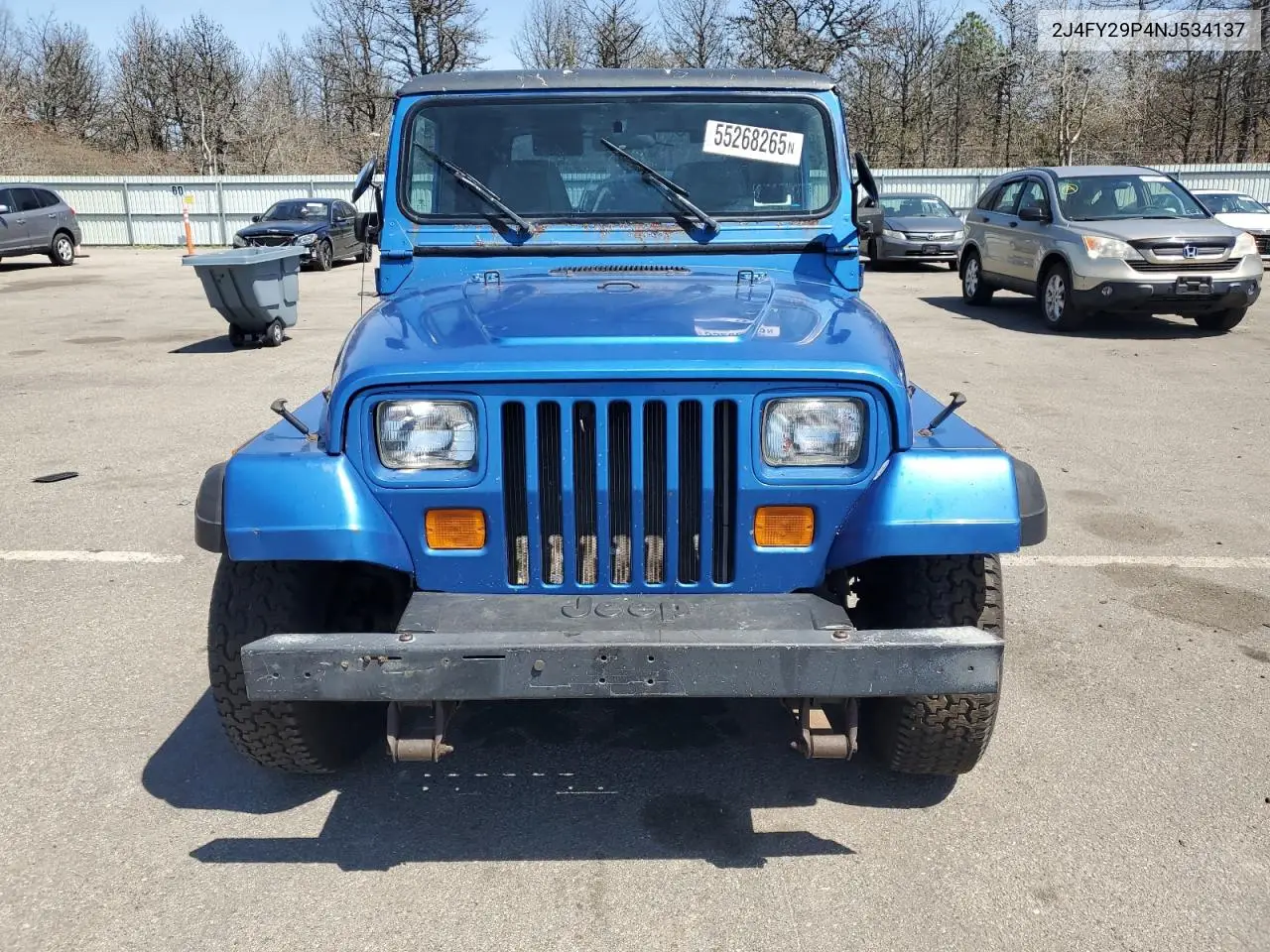 1992 Jeep Wrangler / Yj VIN: 2J4FY29P4NJ534137 Lot: 55268265