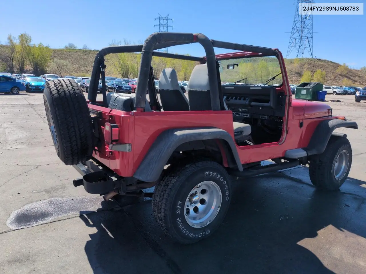 1992 Jeep Wrangler / Yj VIN: 2J4FY29S9NJ508783 Lot: 55336105