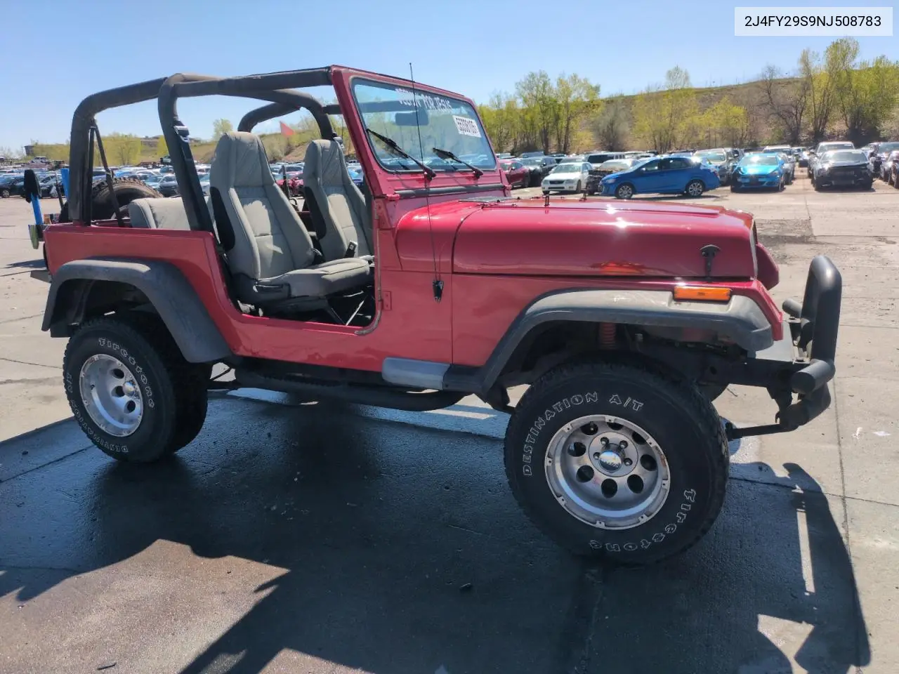 1992 Jeep Wrangler / Yj VIN: 2J4FY29S9NJ508783 Lot: 55336105