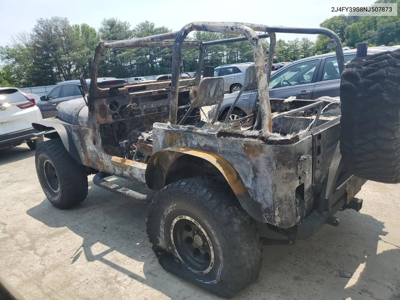 1992 Jeep Wrangler / Yj Islander VIN: 2J4FY39S8NJ507873 Lot: 59502255