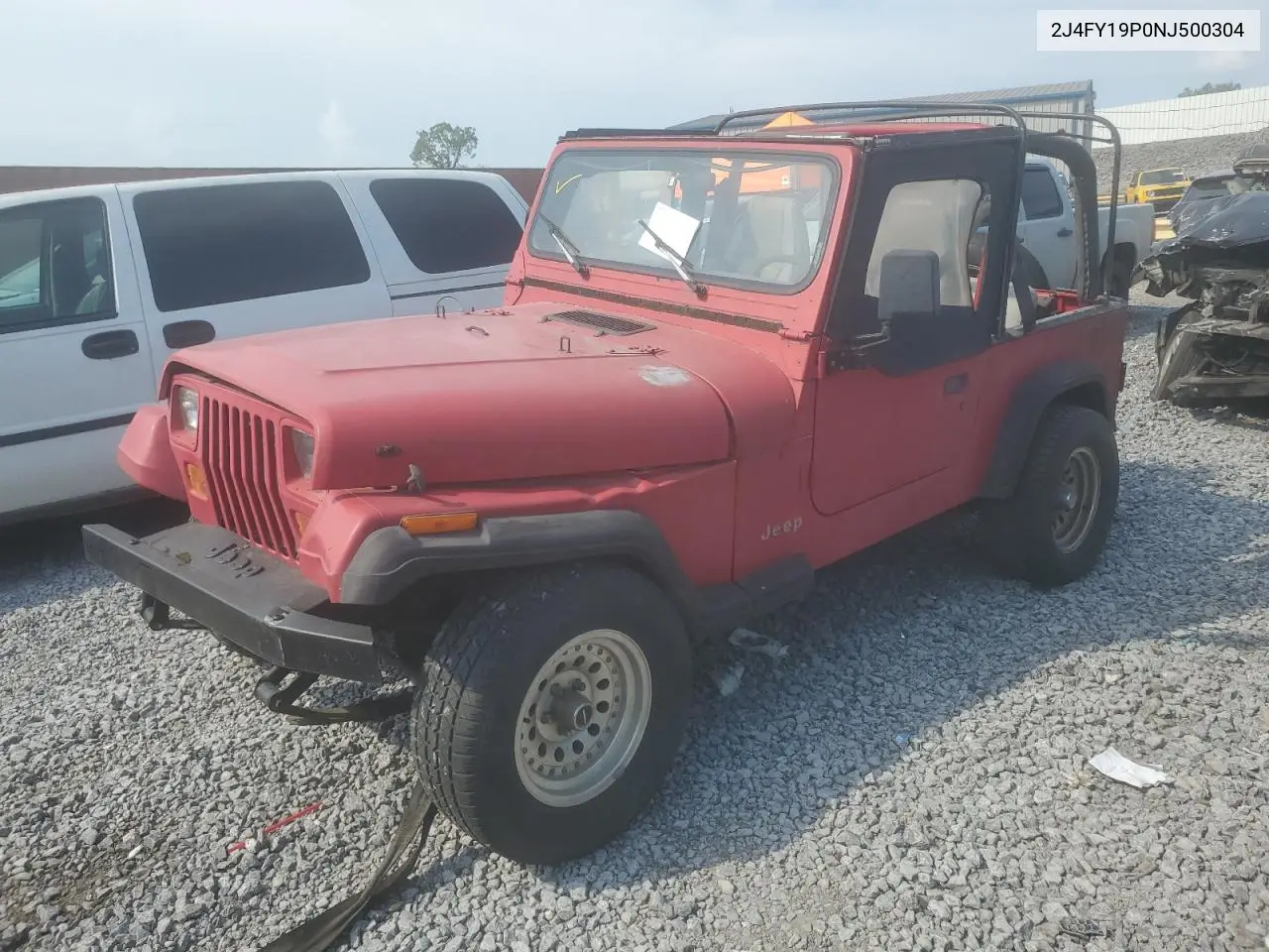 1992 Jeep Wrangler / Yj S VIN: 2J4FY19P0NJ500304 Lot: 62610435