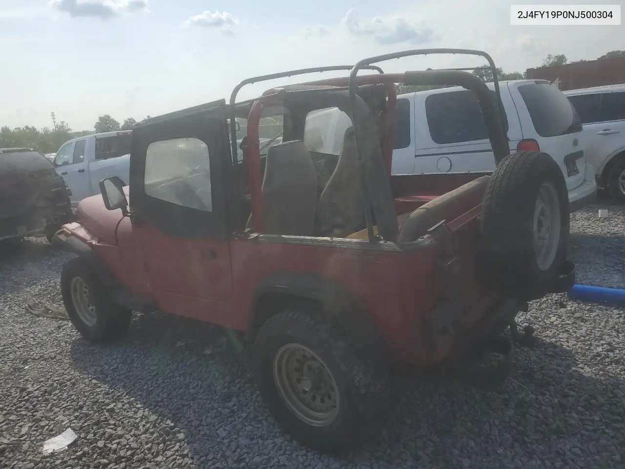 1992 Jeep Wrangler / Yj S VIN: 2J4FY19P0NJ500304 Lot: 62610435