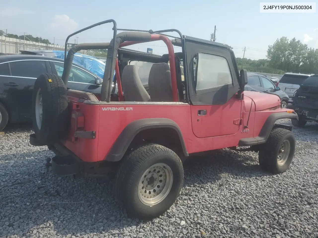 1992 Jeep Wrangler / Yj S VIN: 2J4FY19P0NJ500304 Lot: 62610435