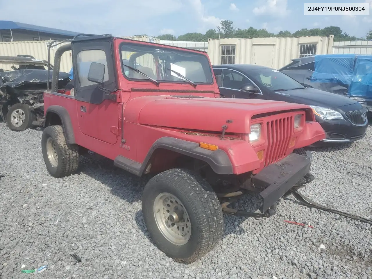 1992 Jeep Wrangler / Yj S VIN: 2J4FY19P0NJ500304 Lot: 62610435
