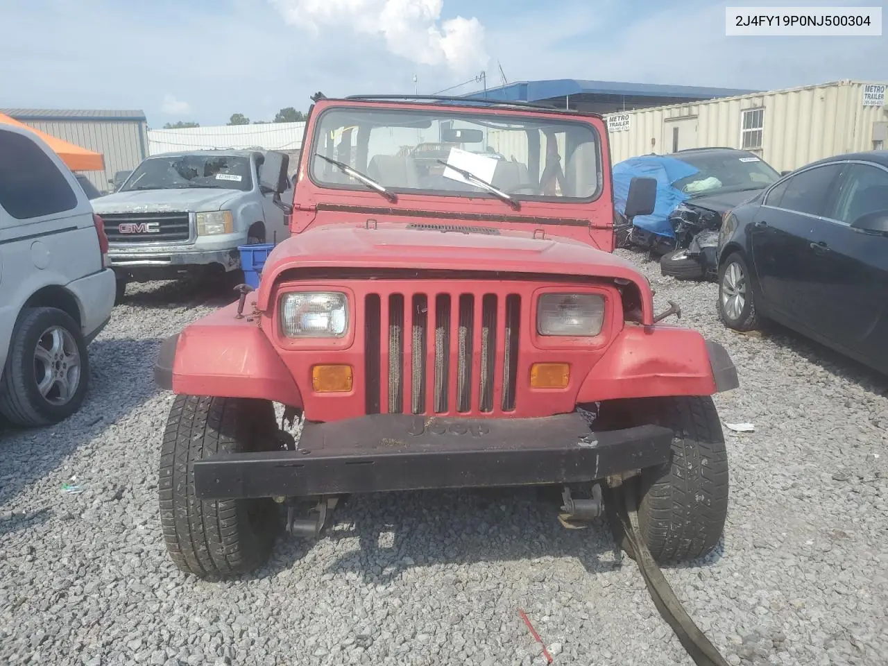 1992 Jeep Wrangler / Yj S VIN: 2J4FY19P0NJ500304 Lot: 62610435