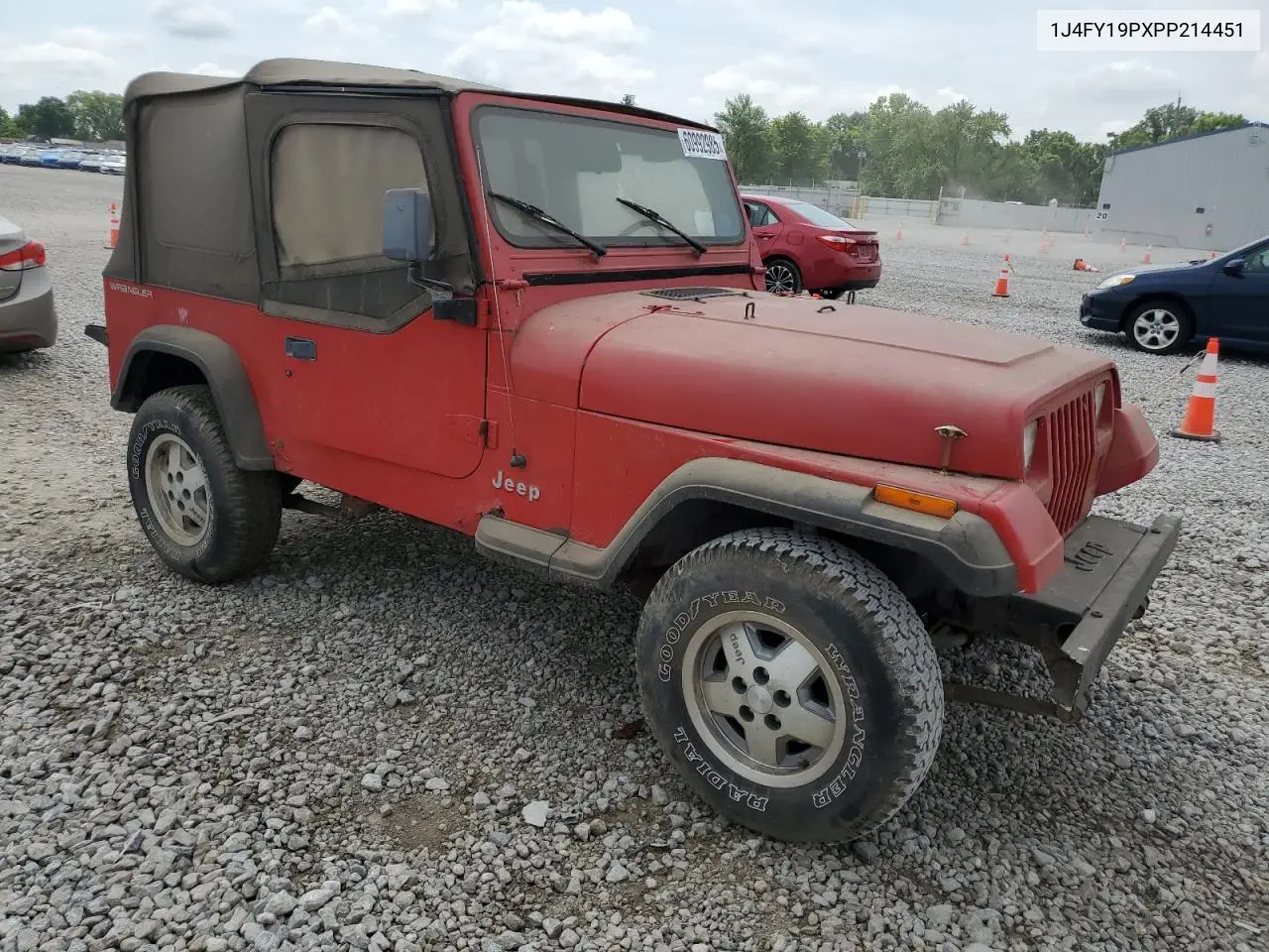 1993 Jeep Wrangler / Yj S VIN: 1J4FY19PXPP214451 Lot: 60992985