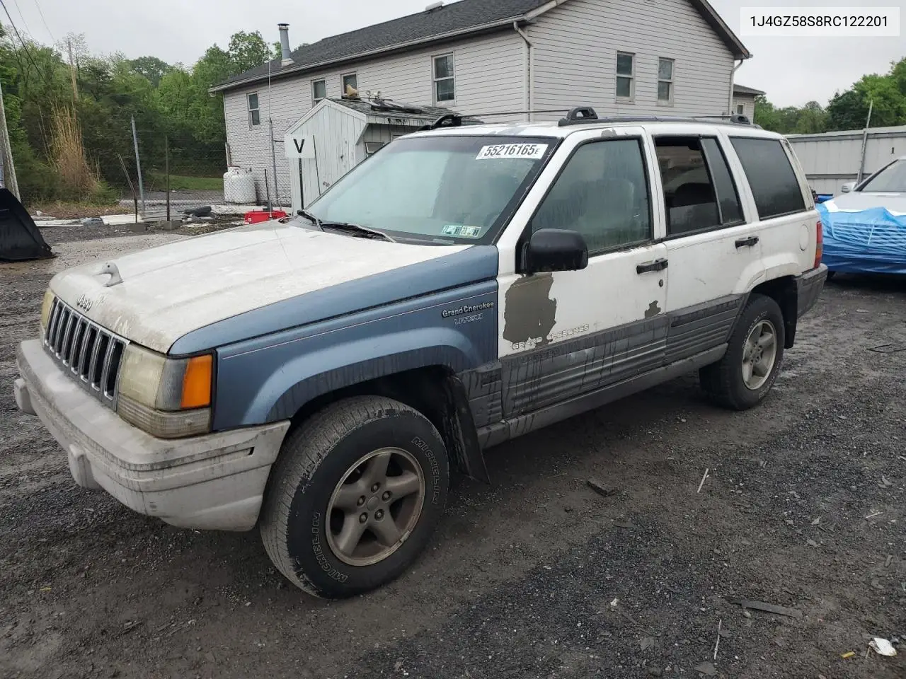 1994 Jeep Grand Cherokee Laredo VIN: 1J4GZ58S8RC122201 Lot: 55216165