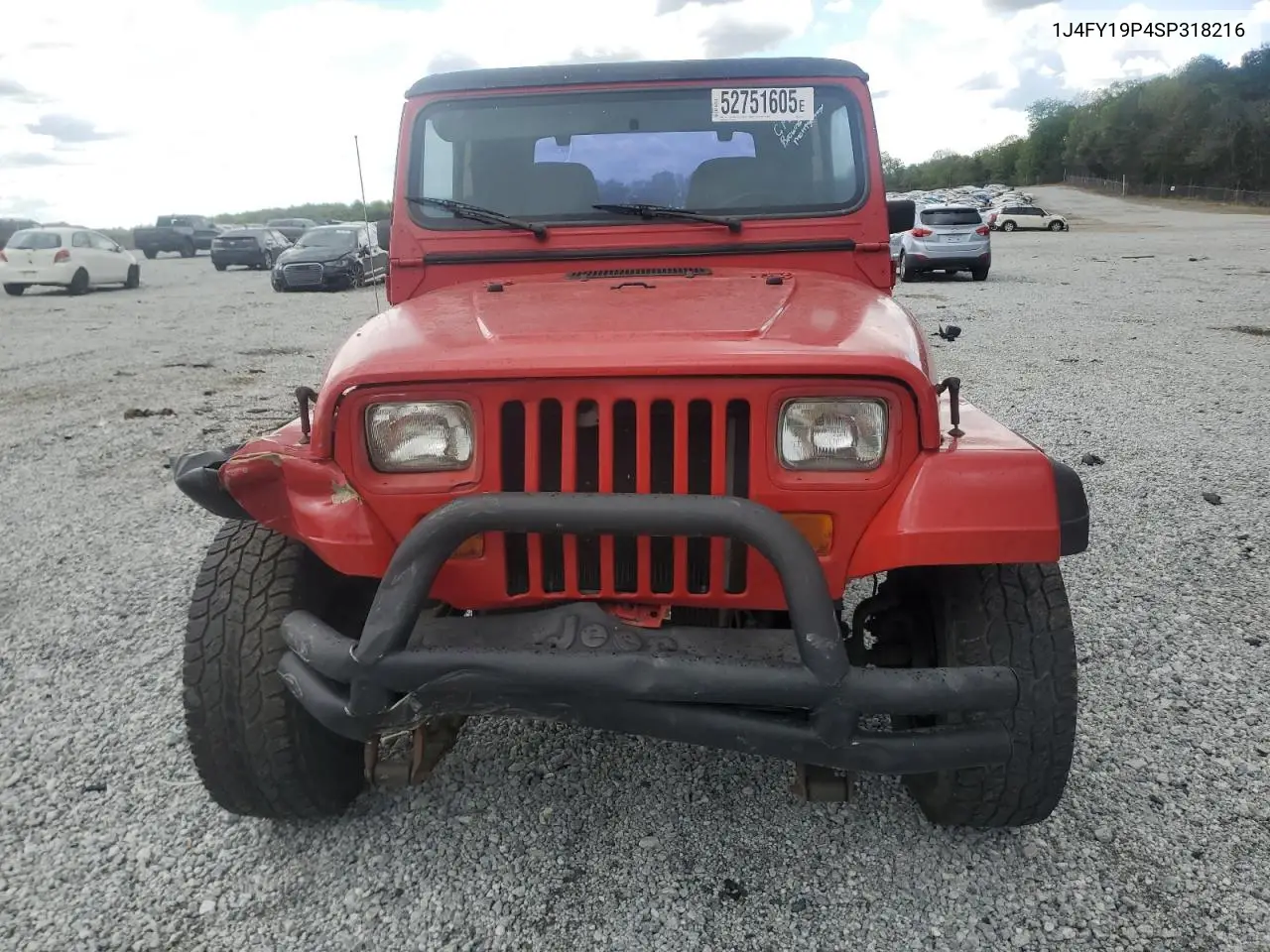 1995 Jeep Wrangler / Yj S VIN: 1J4FY19P4SP318216 Lot: 52751605
